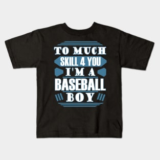 Baseball Player Gift Sports Pitcher Baseman Kids T-Shirt